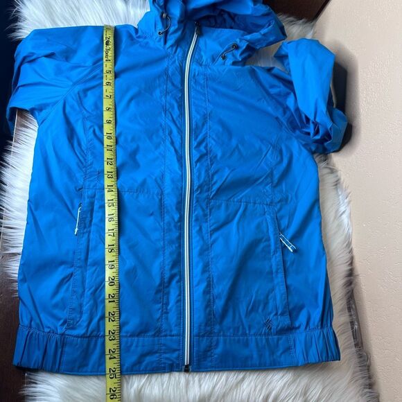 Columbia Omni-Shield Blue Outdoor Packable Windbreaker Rain Jacket Size Medium - Picture 10 of 13
